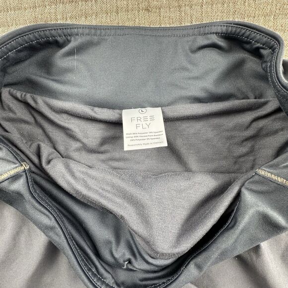 Free Fly Active Breeze Running Short Mens L 6" Inseam Bamboo Lined Gray Gym - Picture 6 of 7